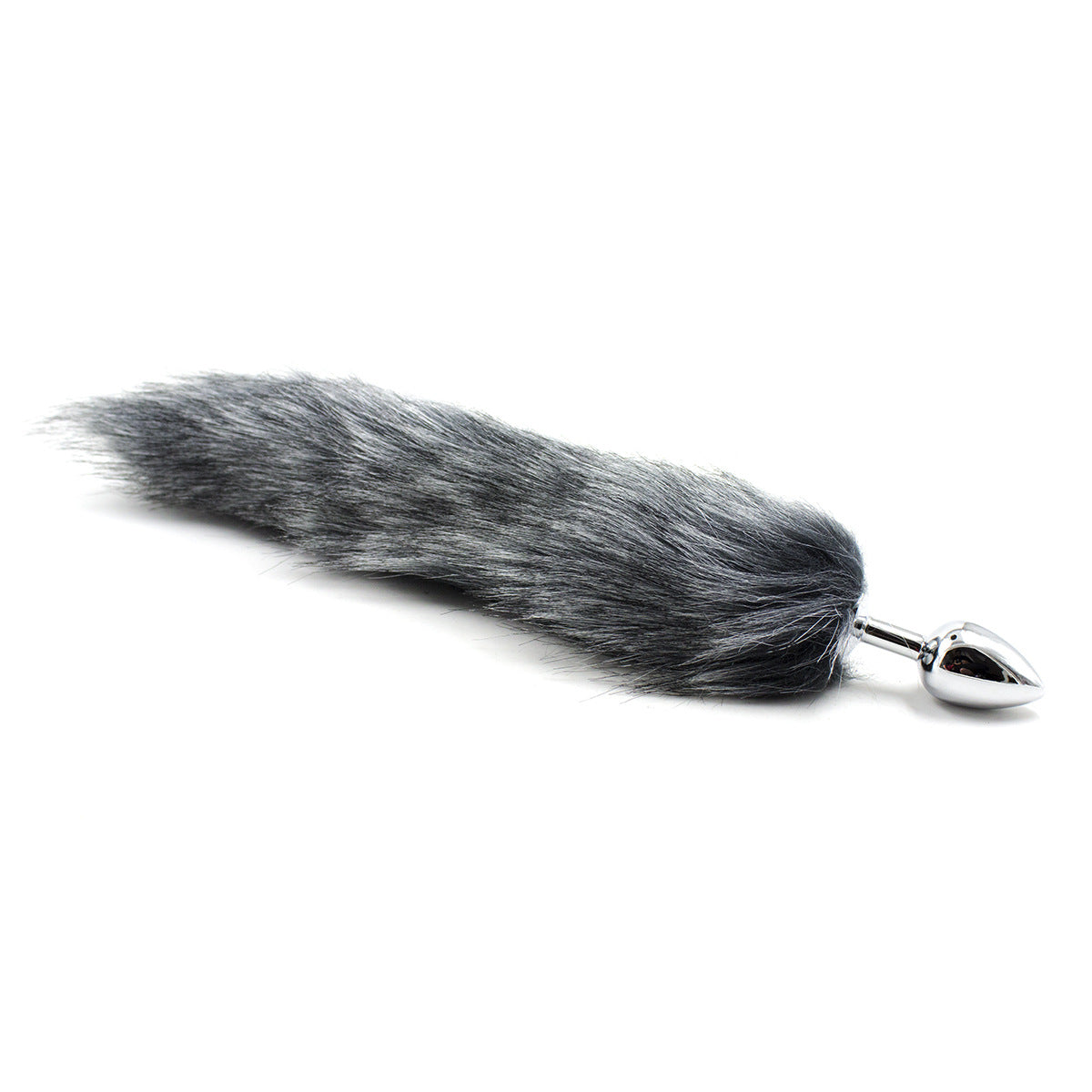 Dog Tail Plug Gray Furry Anal Plug