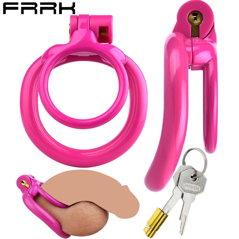 Pink Resin Cock Lock Chastity Cage