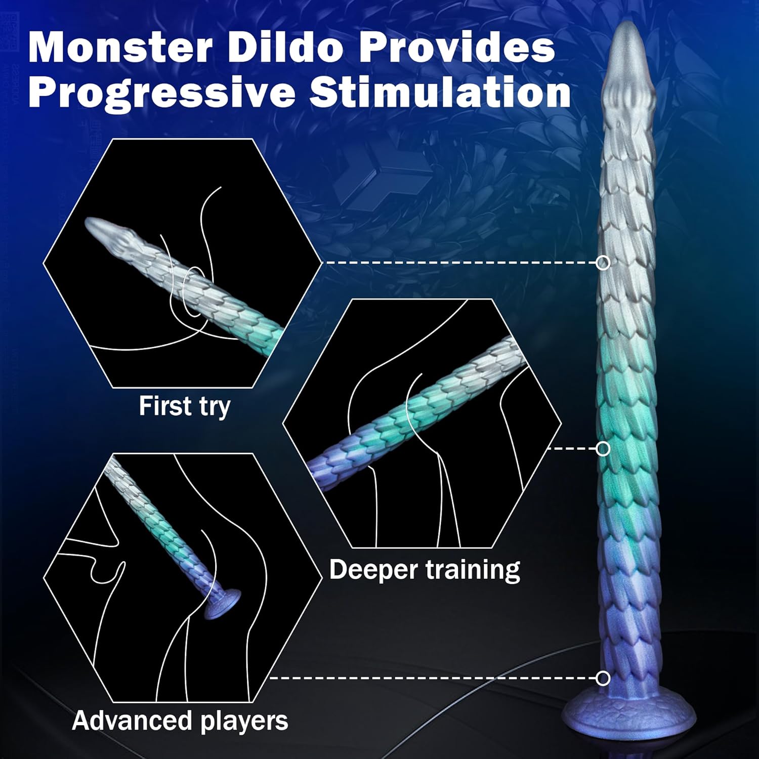 20 Inch Dragon Shape Fantasy Tentacle Dildo