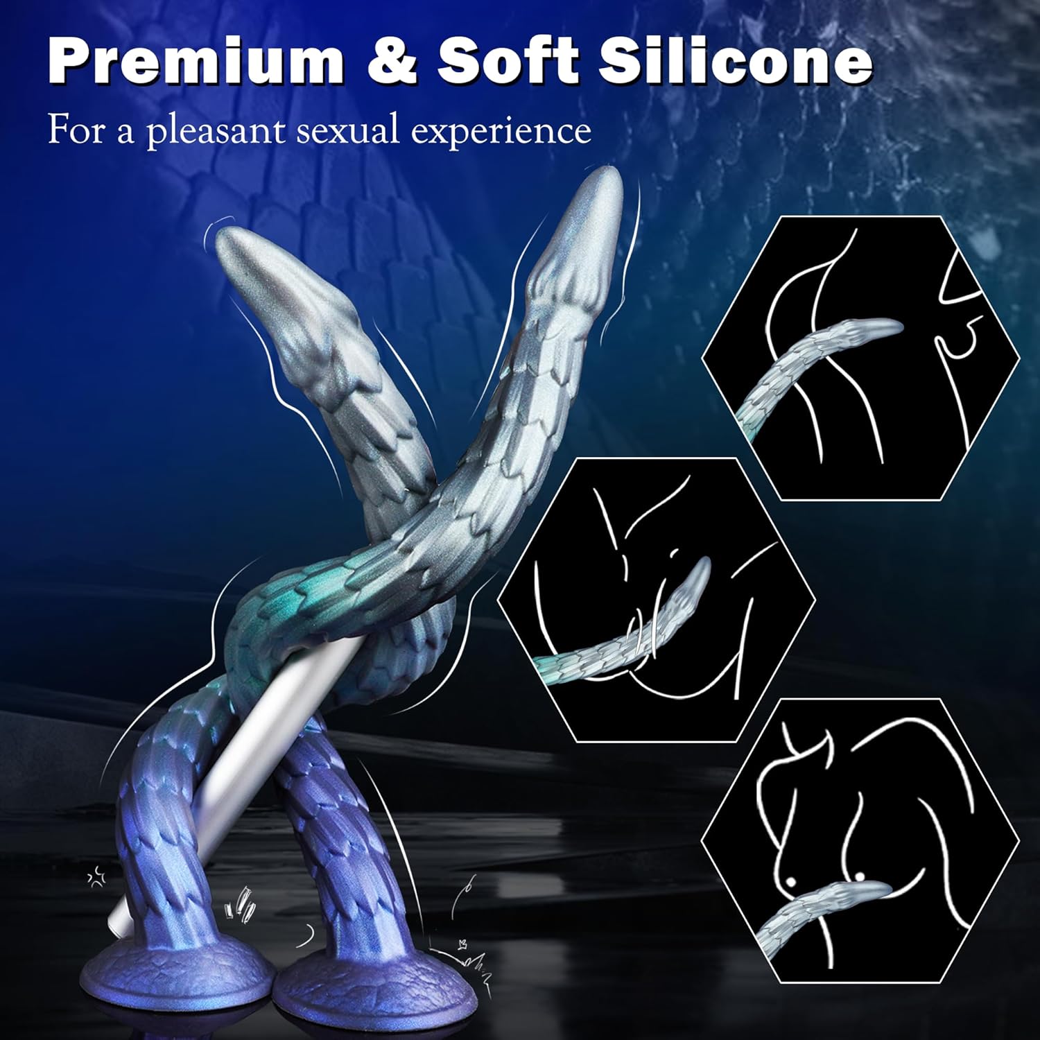 20 Inch Dragon Shape Fantasy Tentacle Dildo