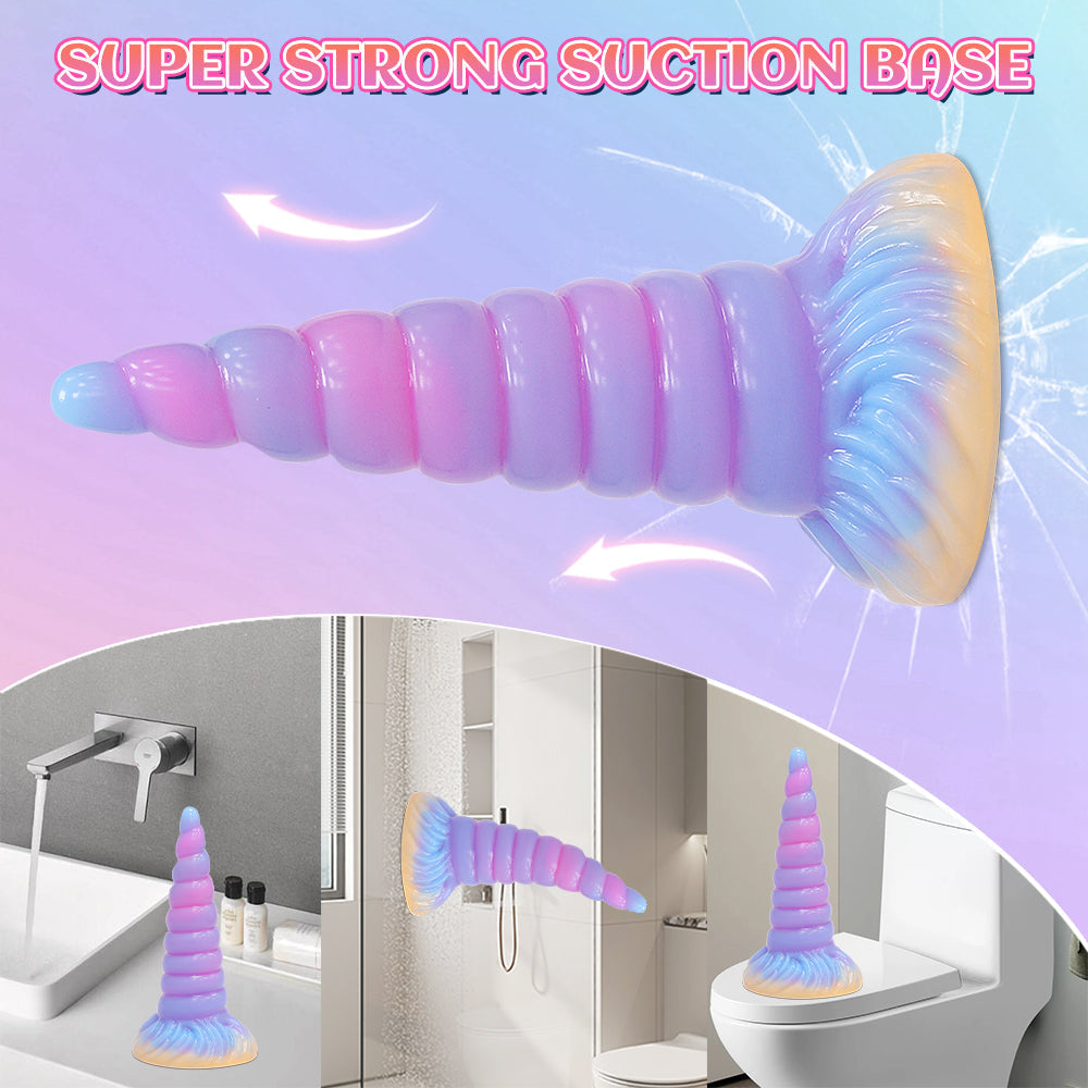 7 Inch Silicone Unicorn Glow In The Dark Dildo