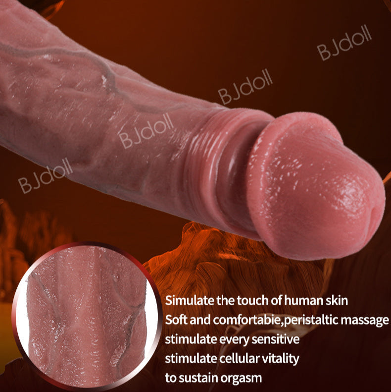 9 Inch Realistic Vibrating Thrusting Dildo