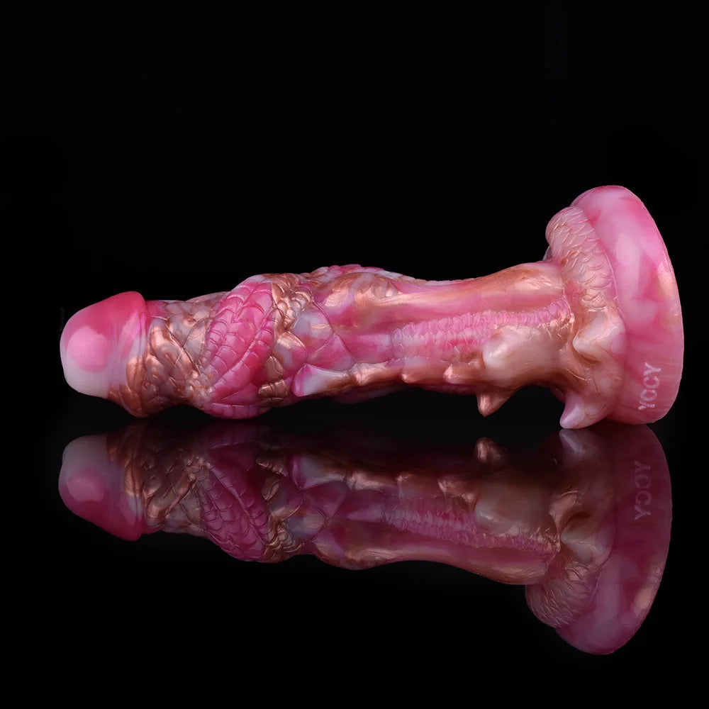 8 Inch Pink Spiked Dragon Vibrating Dildo