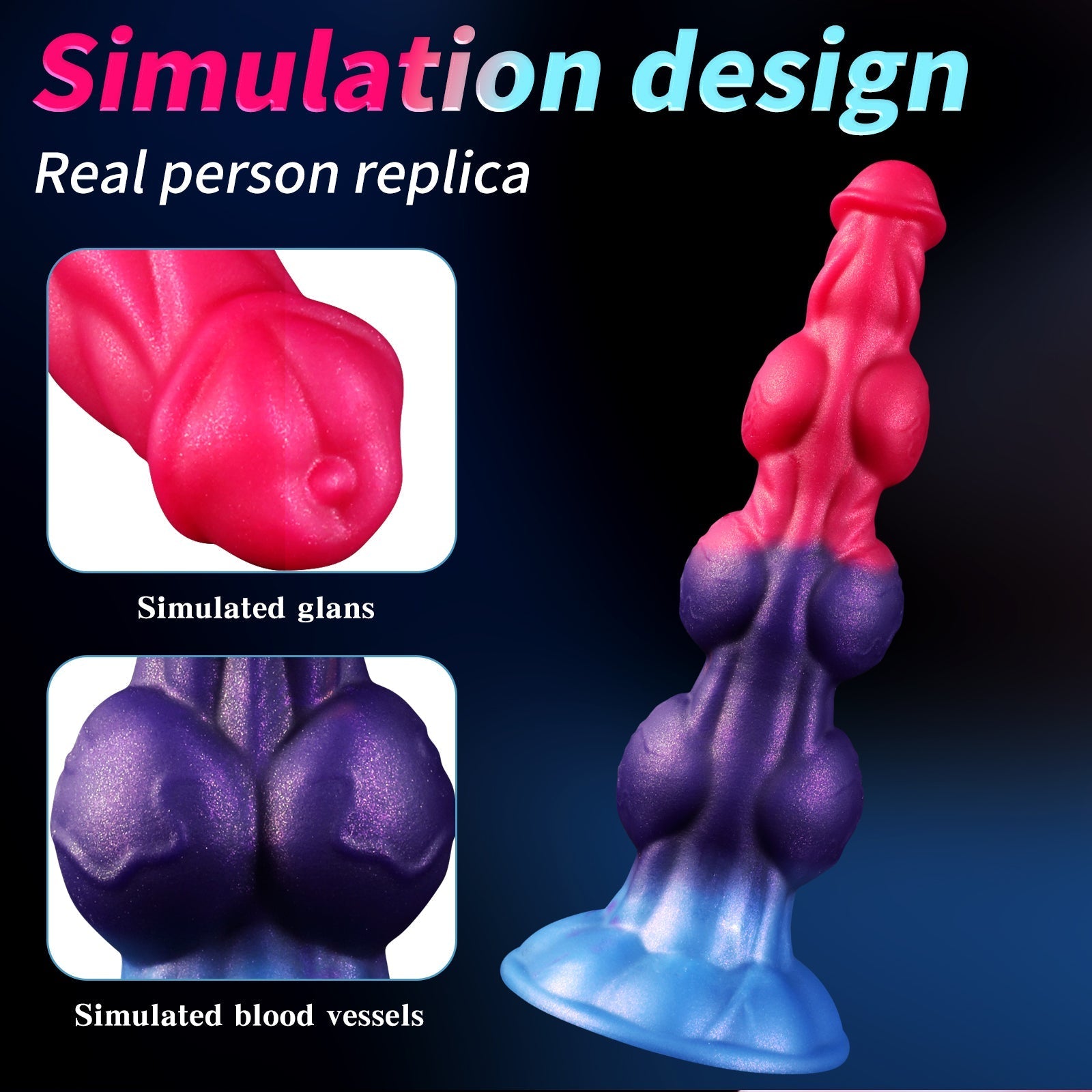 9 Inch Fantasy Dog Cock Three Knot Dildo