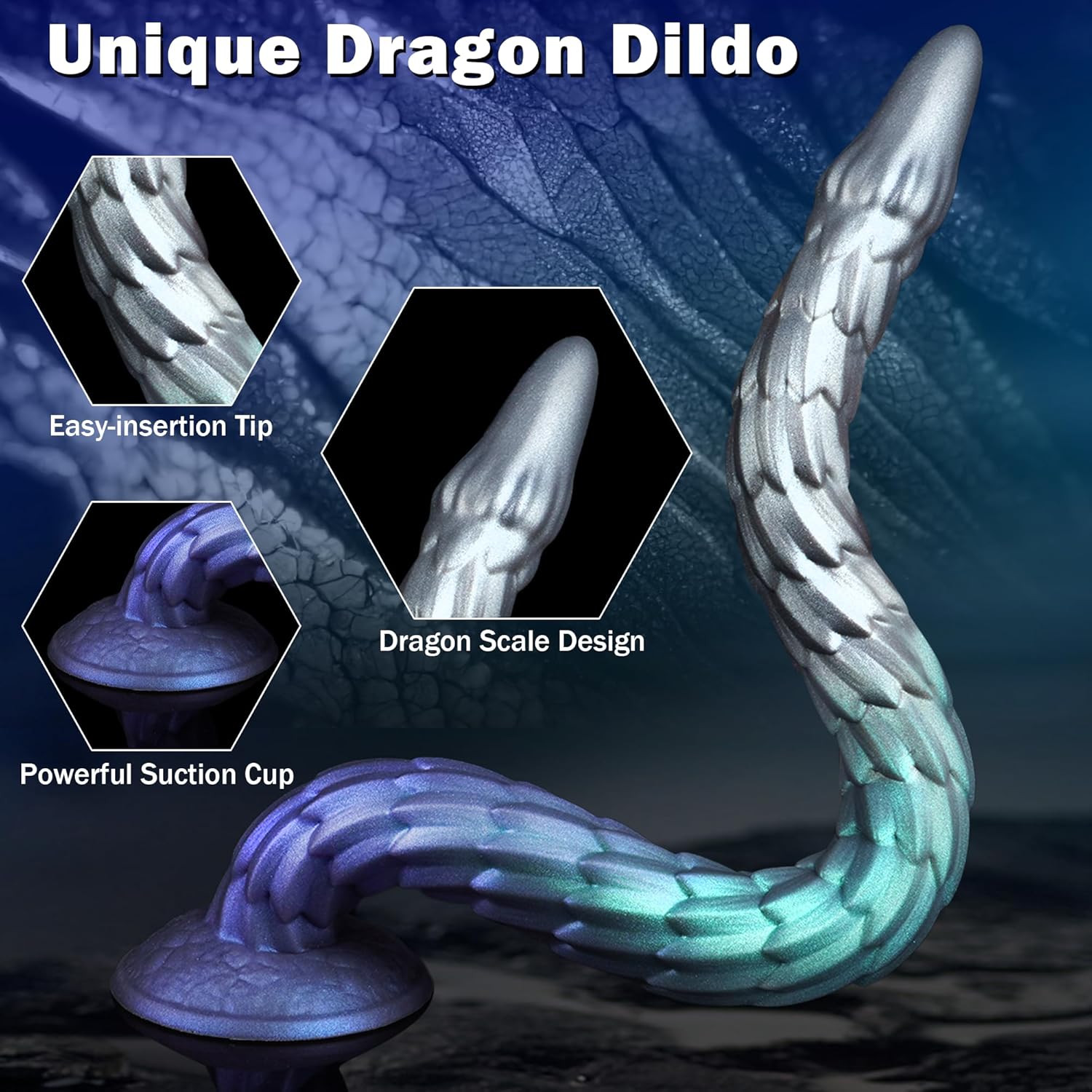 20 Inch Dragon Shape Fantasy Tentacle Dildo