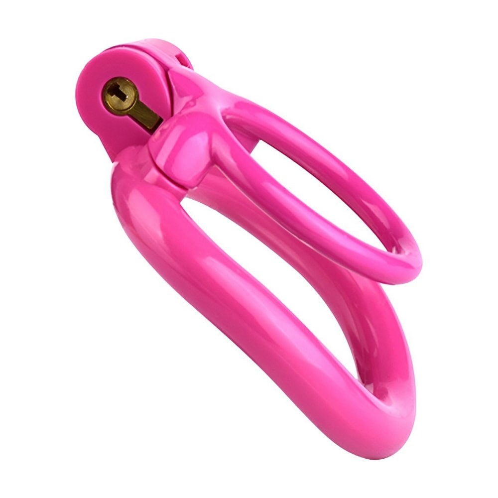 Pink Resin Cock Lock Chastity Cage