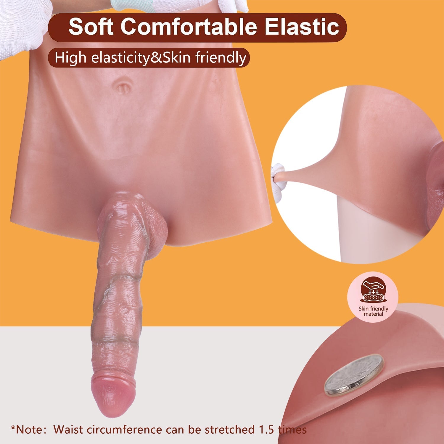 Realistic Penis Extension Hollow Dildo Pants