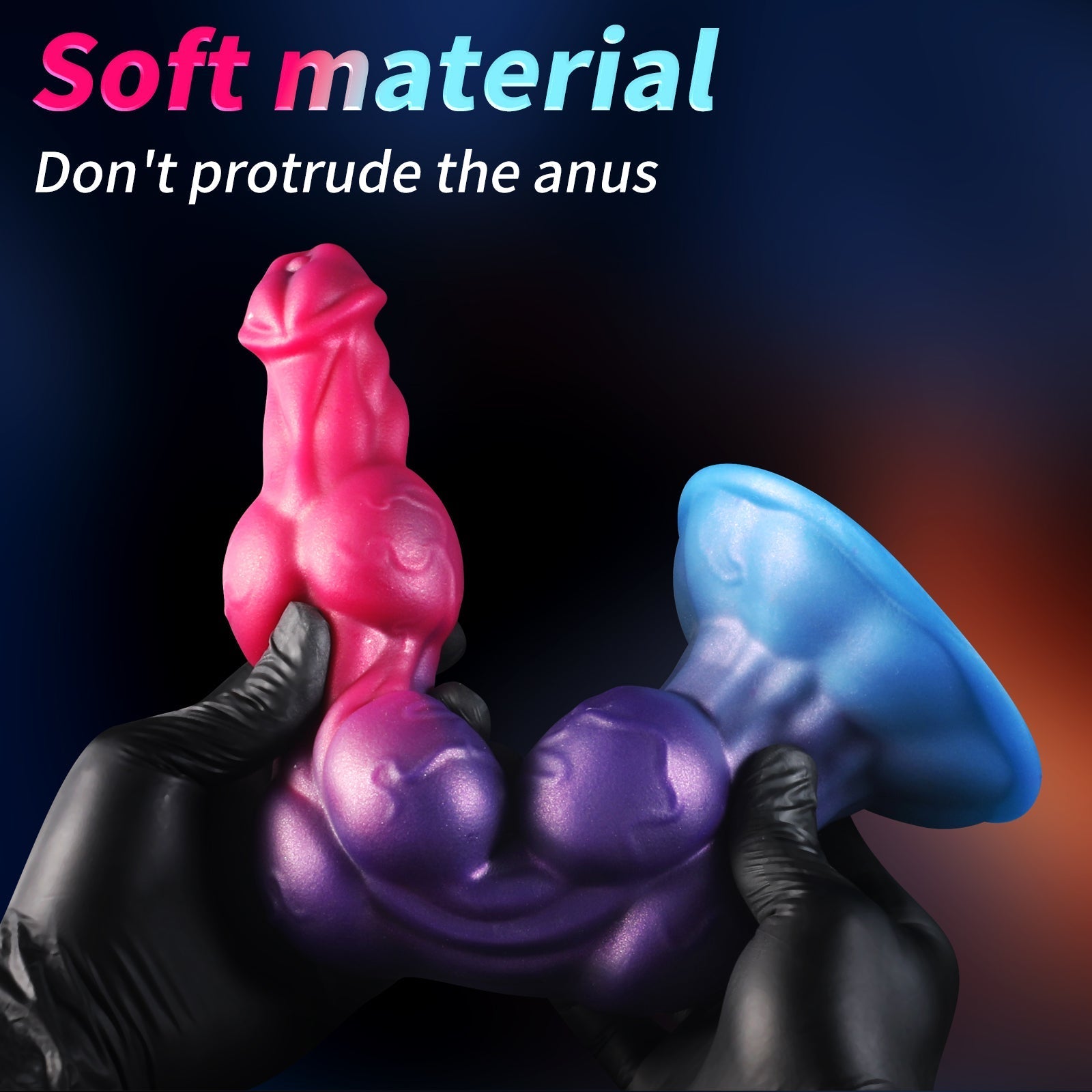 9 Inch Fantasy Dog Cock Three Knot Dildo