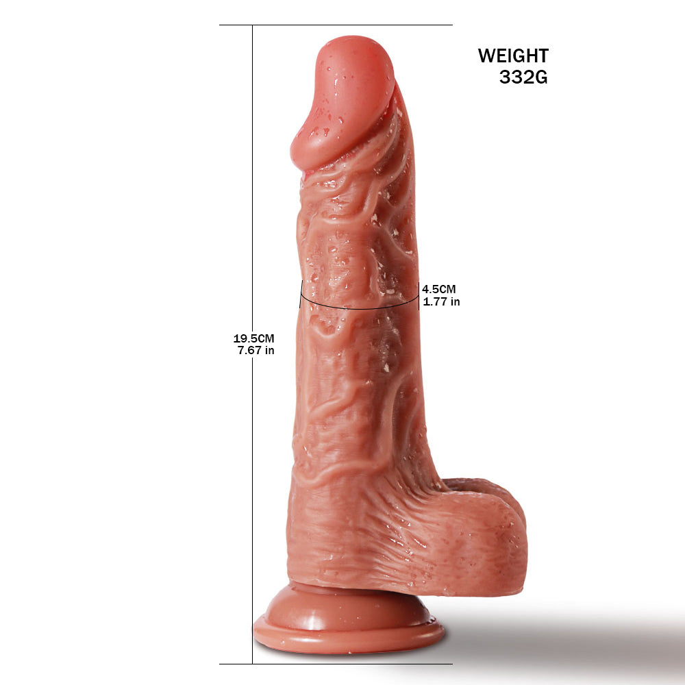 7 Inch Realistic Vein Soft Silicone Dildo