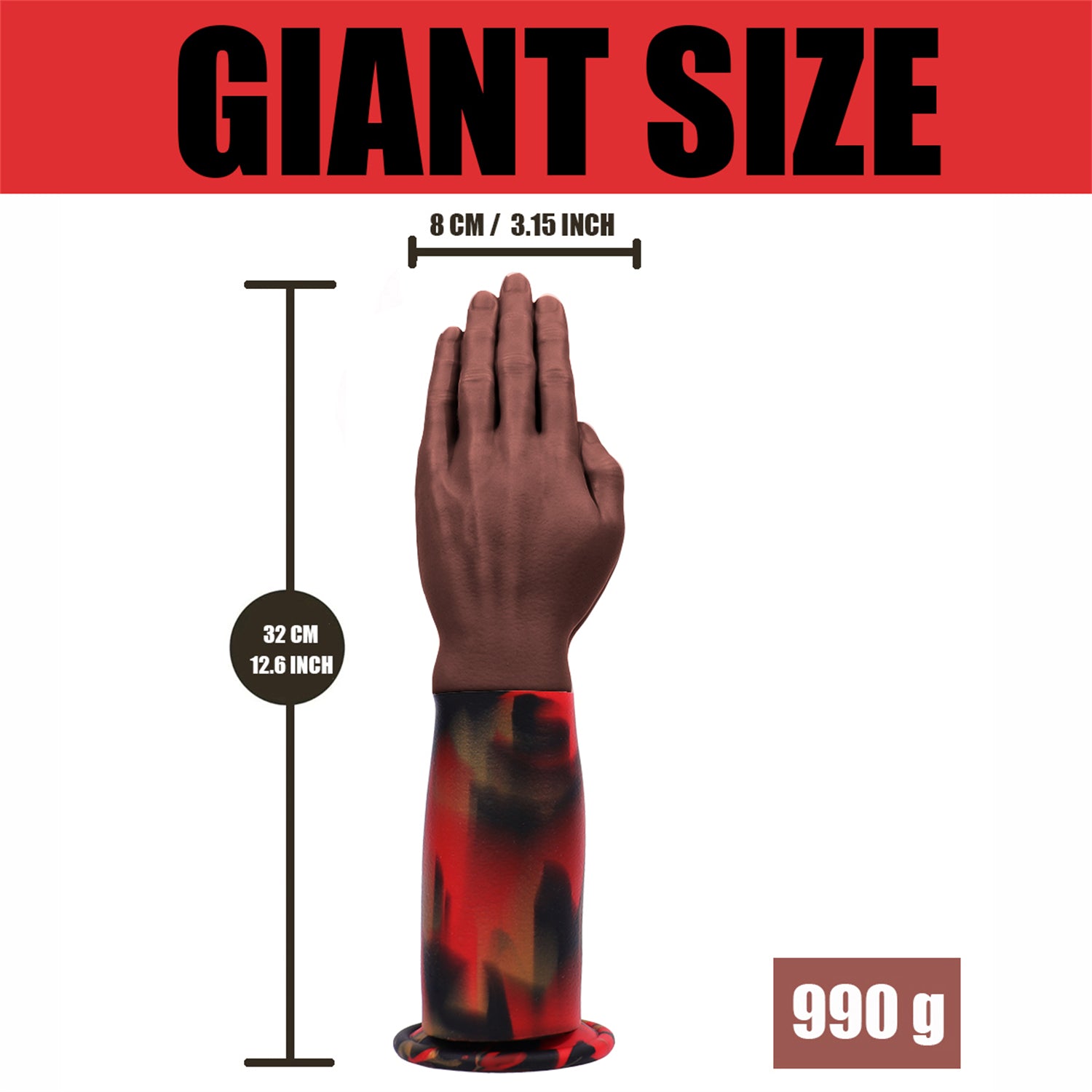 Brown Realistic Prayer Hand Gesture Fistingdildo