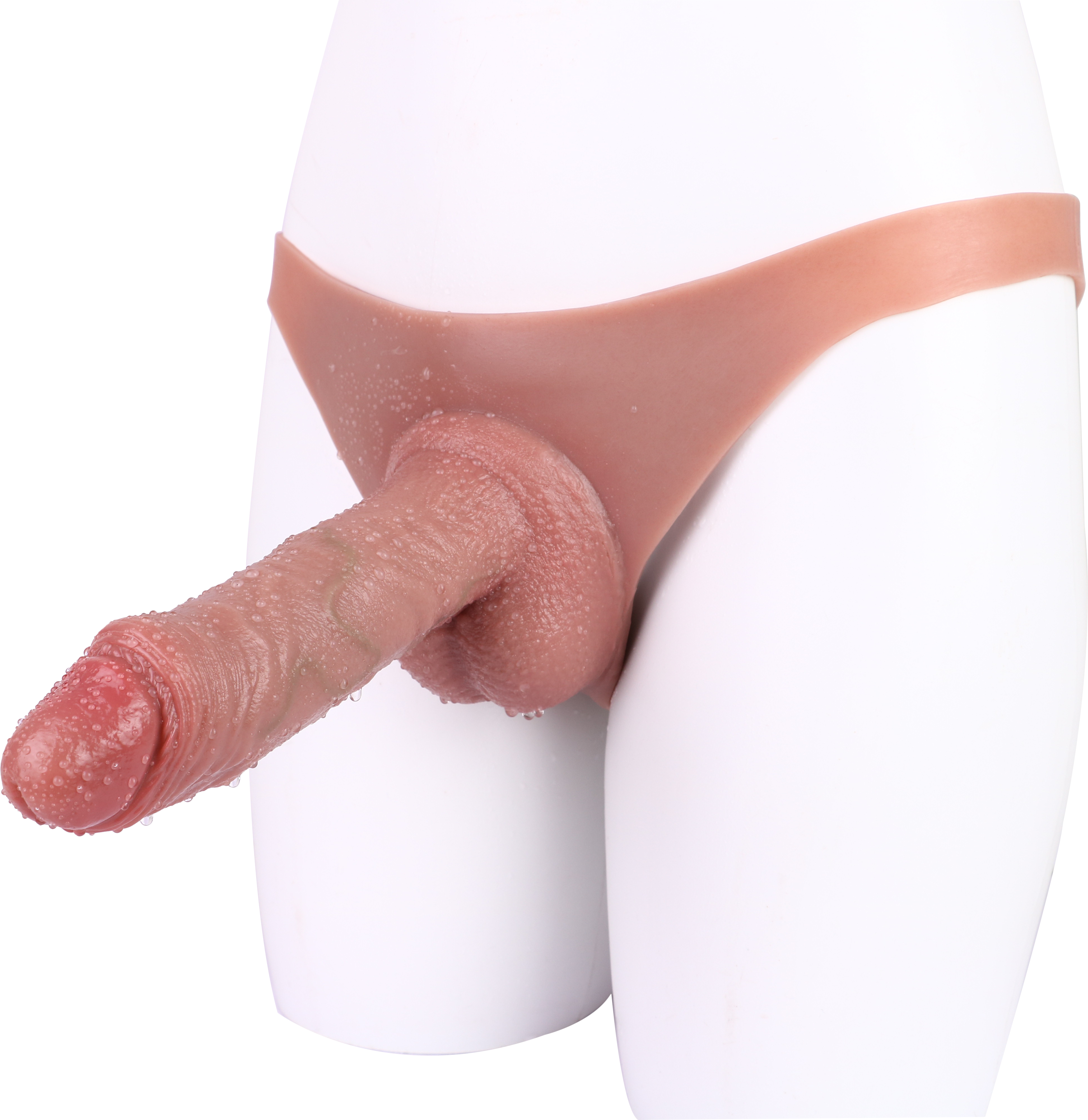 8 Inch Silicone Hollow Triangle Straps Dildo Pants