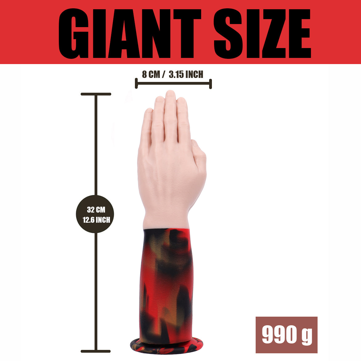 Brown Realistic Prayer Hand Gesture Fistingdildo