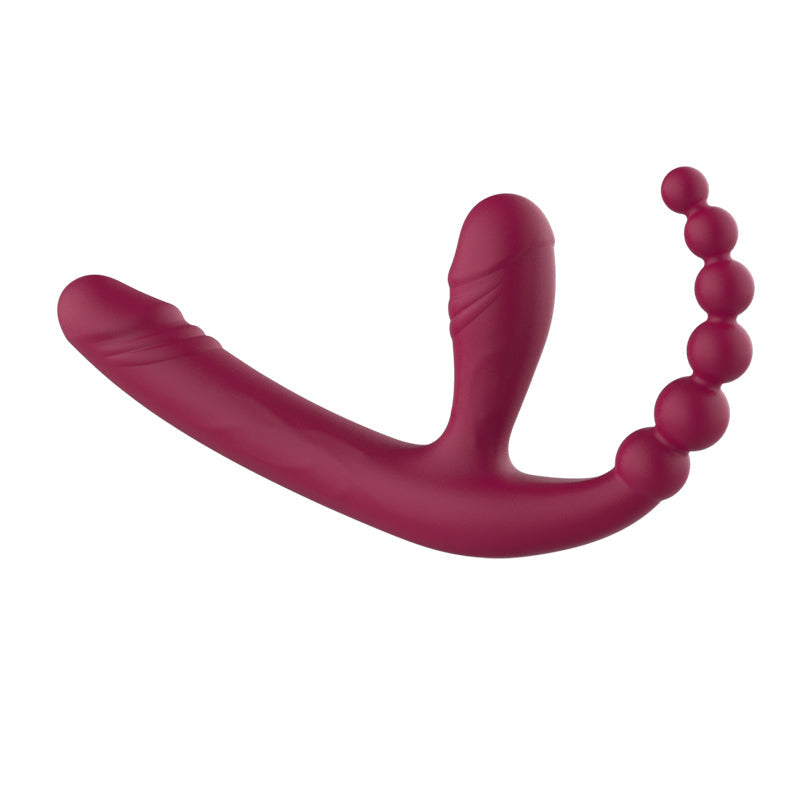 Three Head Sex Toy Couple Strapless Strapon