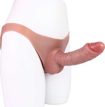 8 Inch Silicone Hollow Triangle Straps Dildo Pants