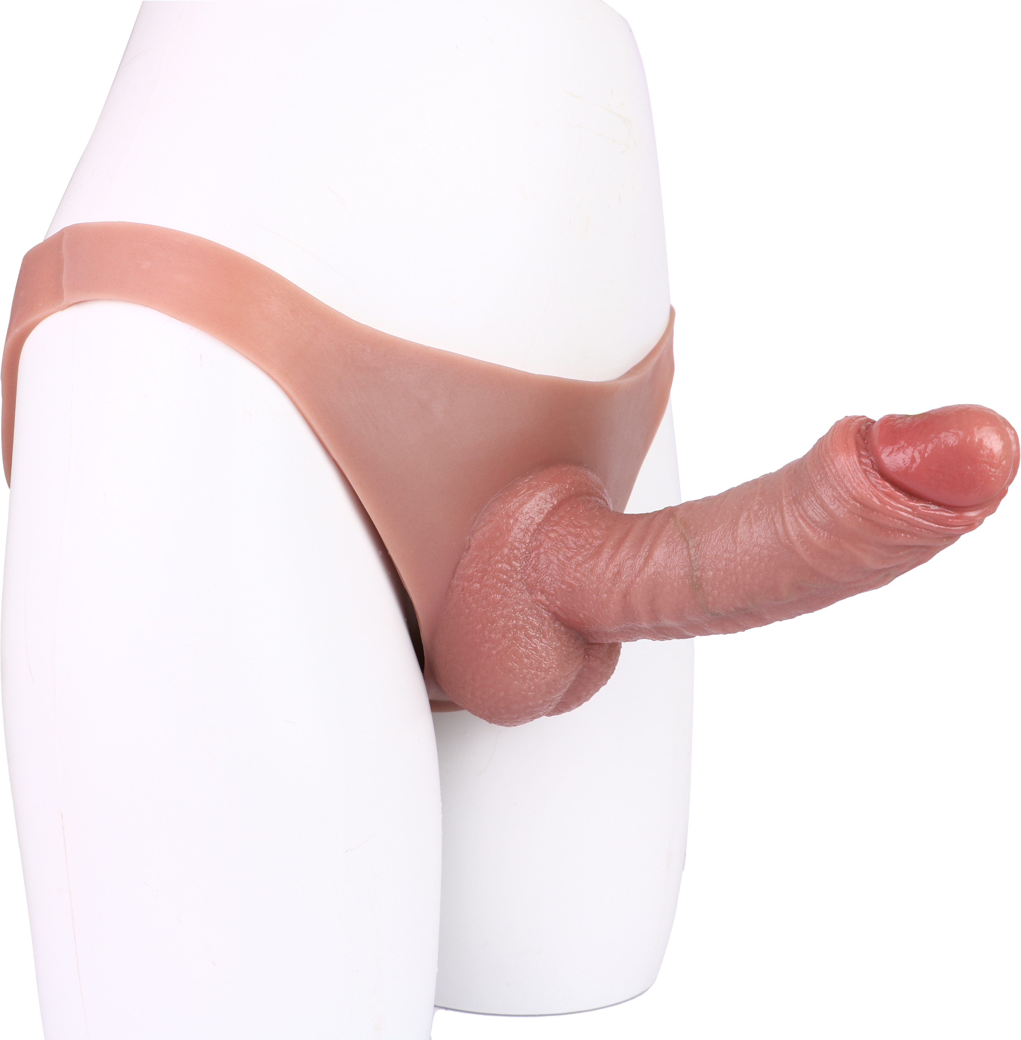 8 Inch Silicone Hollow Triangle Straps Dildo Pants
