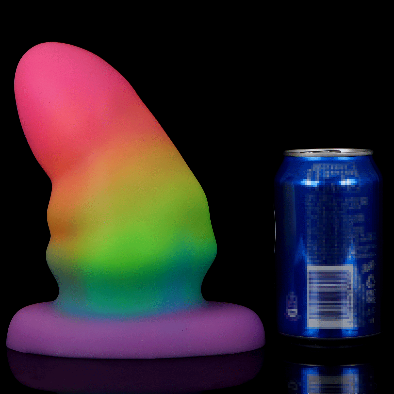Rainbow Luminous Large Silicone Butt Plug