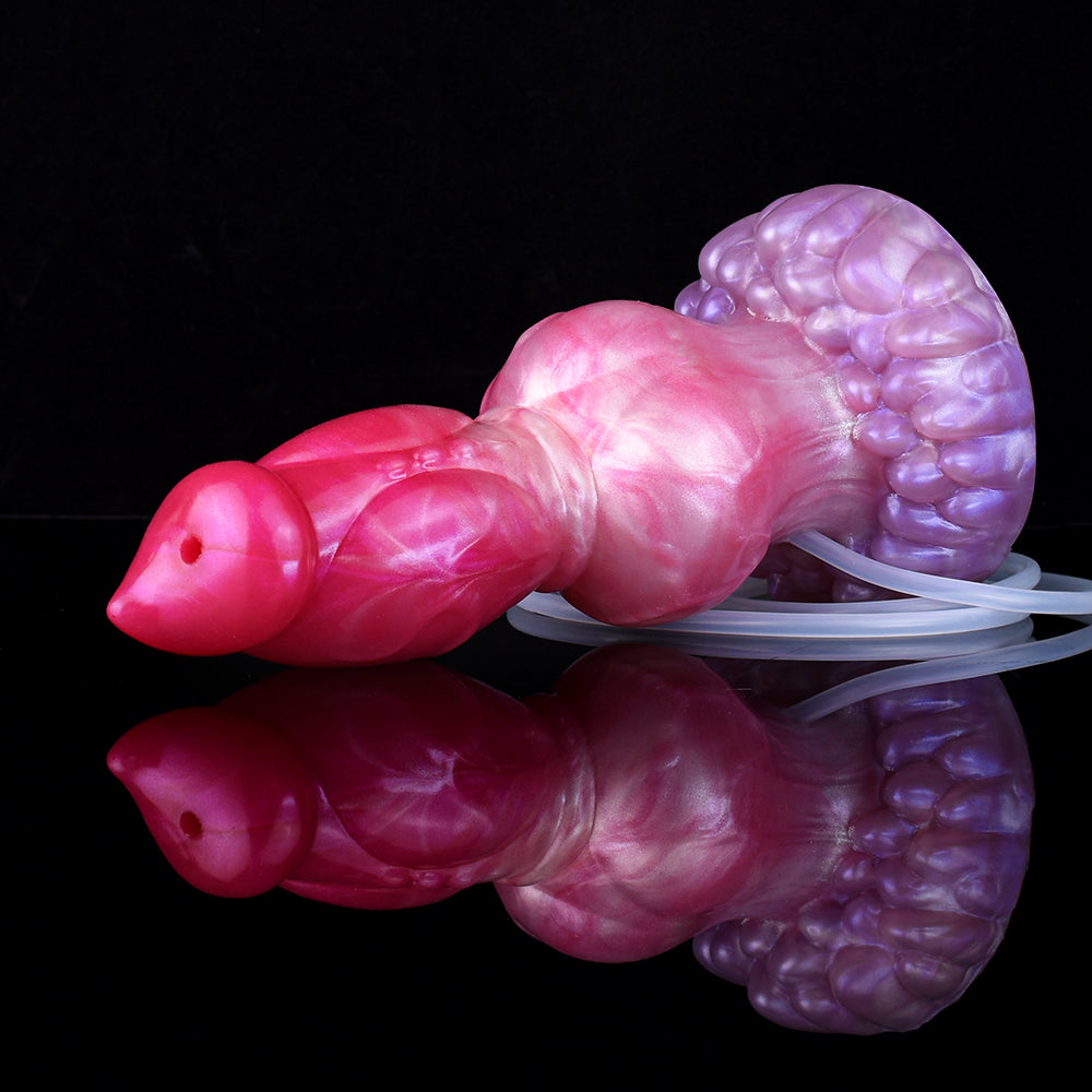 8 Inch Pink Big Knot Dog Squirting Dildo