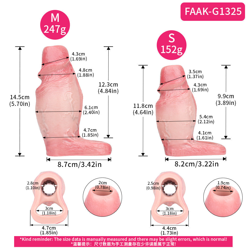 Huge Cock Sleeve Realistic Silicone Penis Enlargement Sleeve