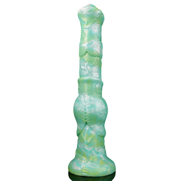 12 Inch Green Horse Cock Knot Long Dildo