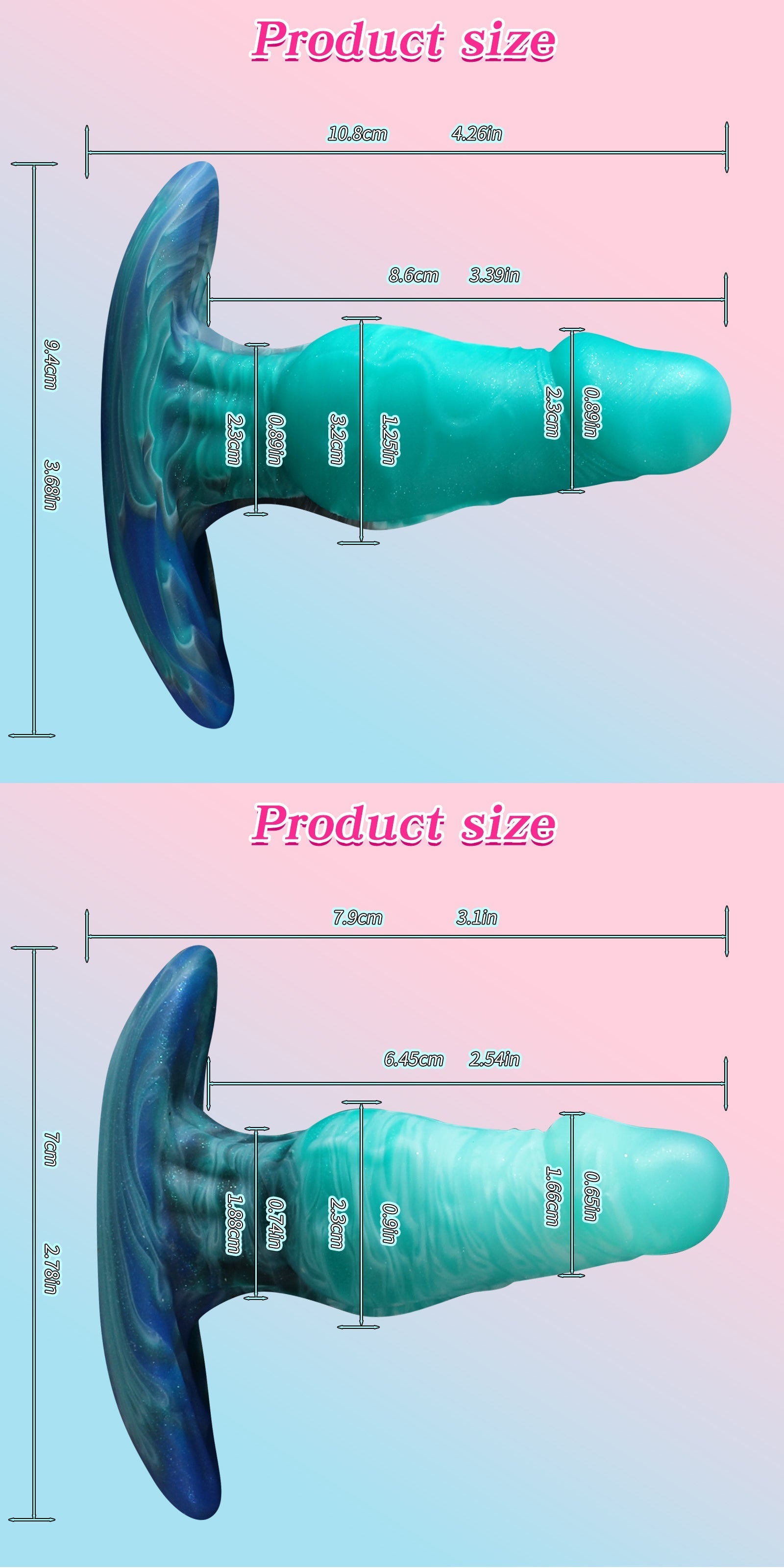 Fantasy Knot Ombre Silicone Butt Plug Kit