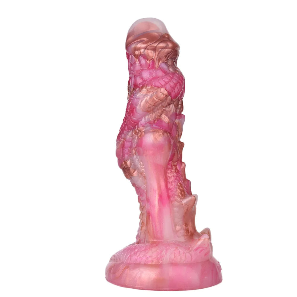 8 Inch Pink Spiked Dragon Vibrating Dildo