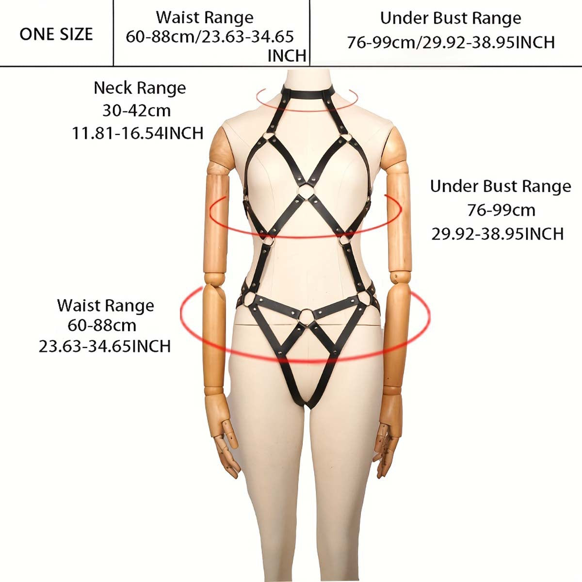 Leather Bondage Harness Black Sexy BDSM