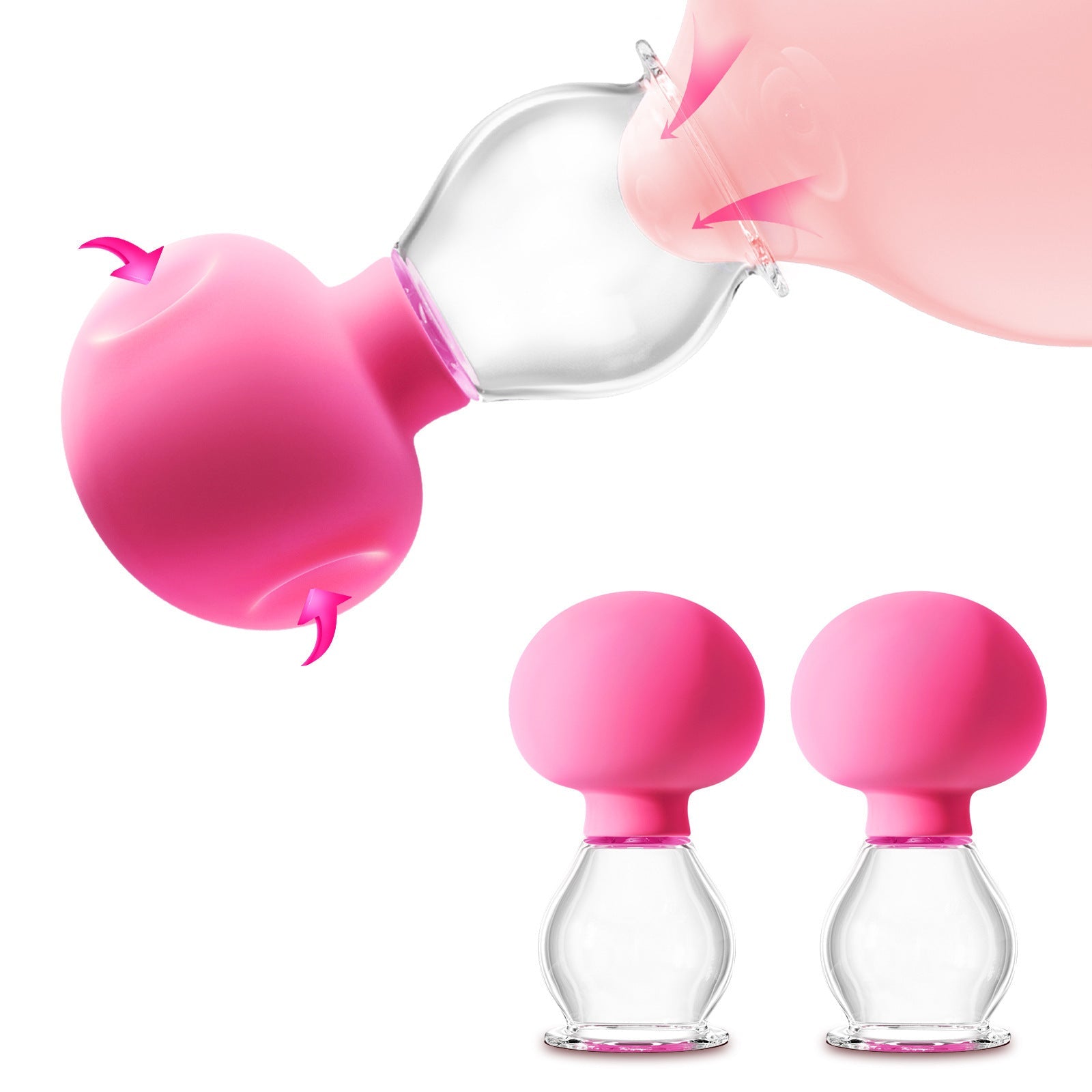 Long Nipple Suckers Pink Hand Press Female Toy