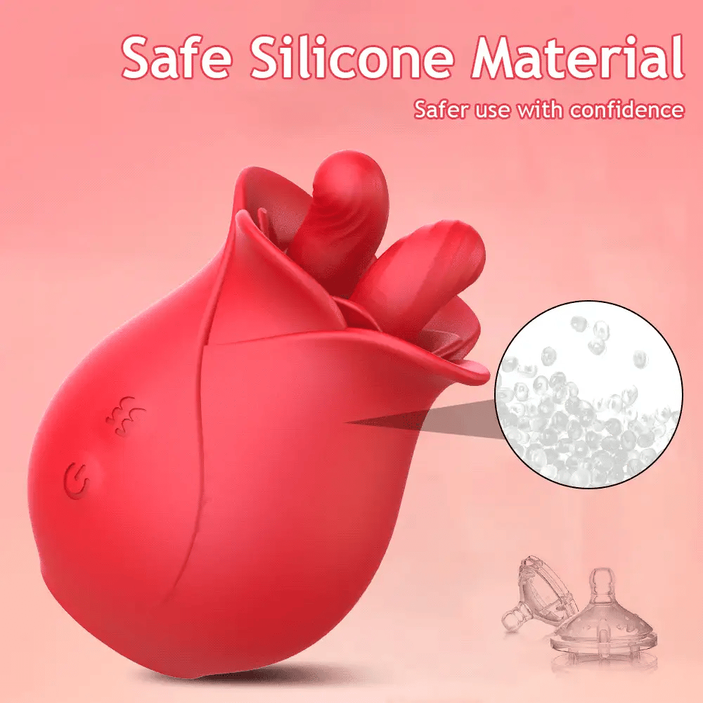 Red Rose Rotating Clitoral Stimulation Vibrator