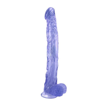 16 Inch Extra Long Blue Clear Jelly Dildo