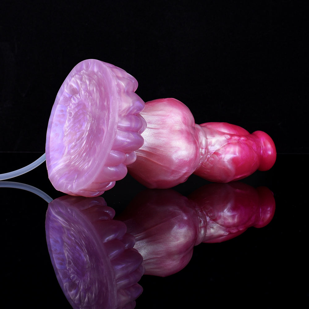 8 Inch Pink Big Knot Dog Squirting Dildo
