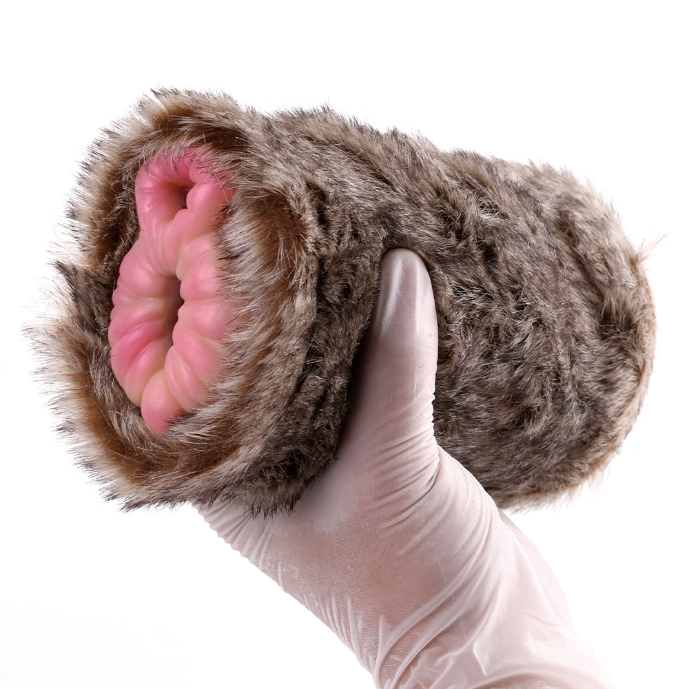 Soft Animal Fake Vagina Furry Lion Pocket Pussy