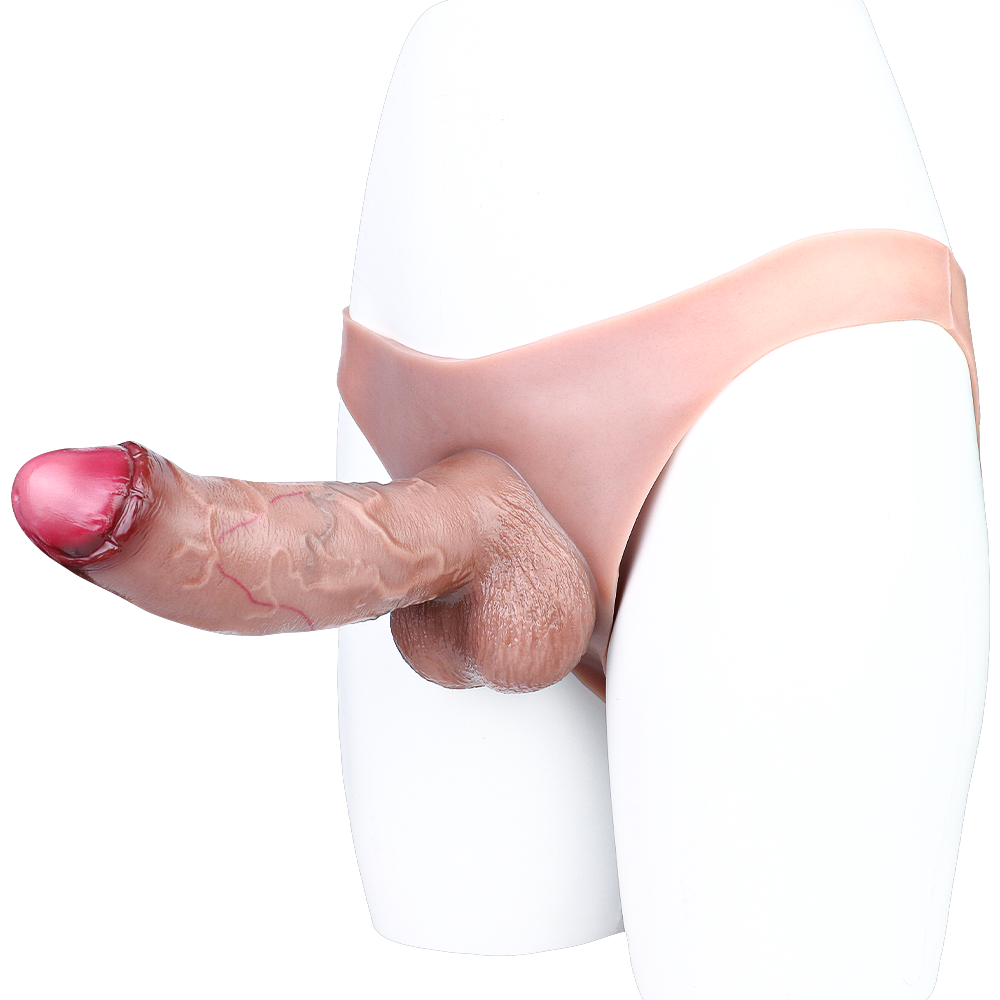 8 Inch Silicone Realistic Hollow Triangle Dildo Pants