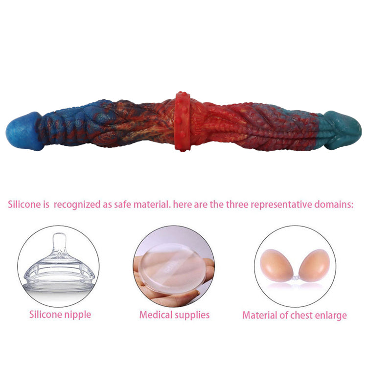 13 Inch Colorful Fantasy Dragon Double Dildo