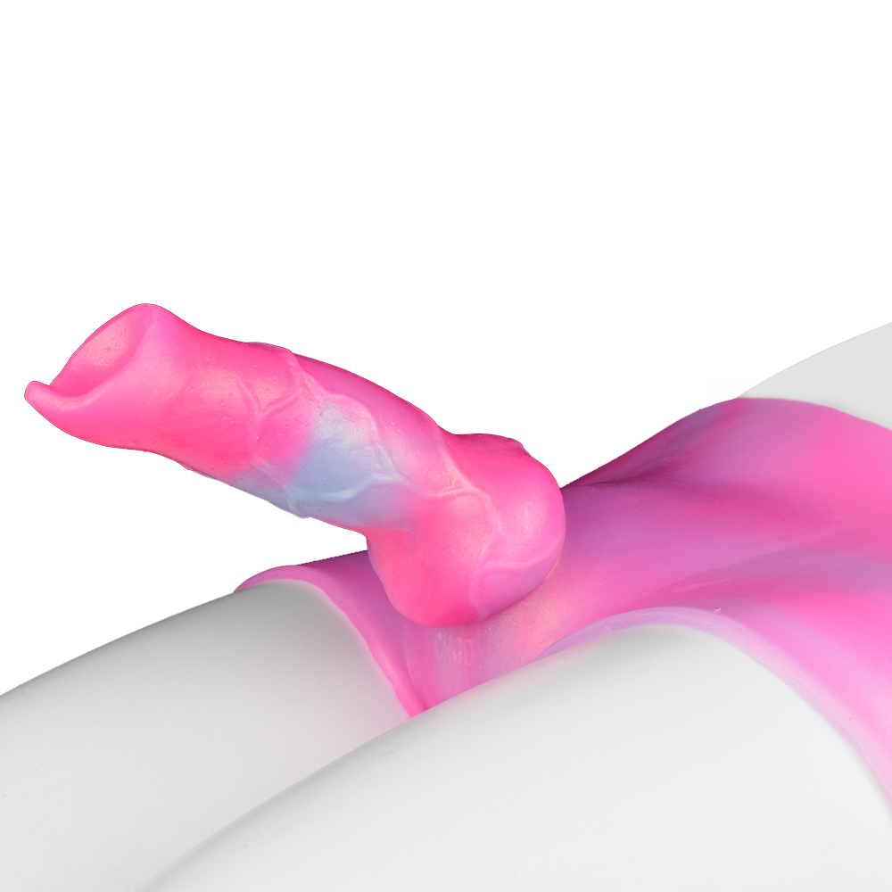 6 Inch Pink Silicone Dog Dildo Pants