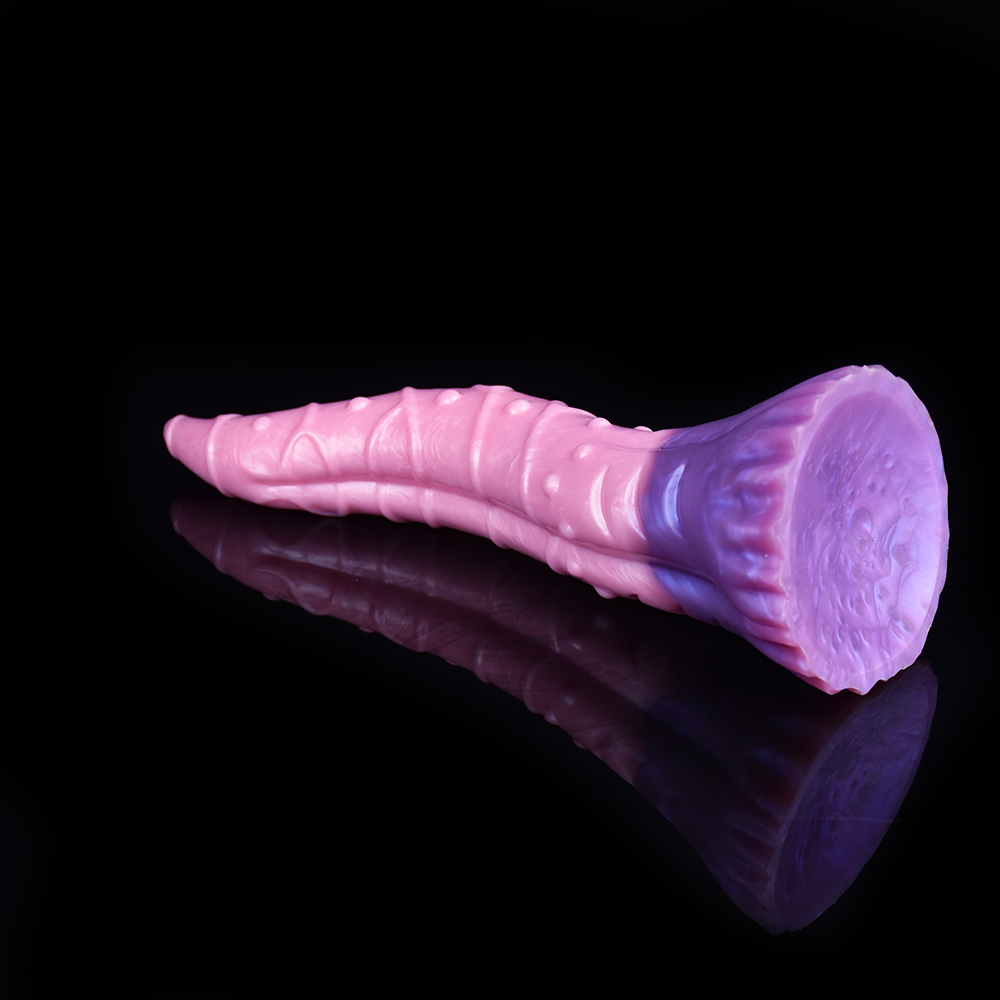 11 Inch Gradient Tail Suction Tongue Fantasy Dildo