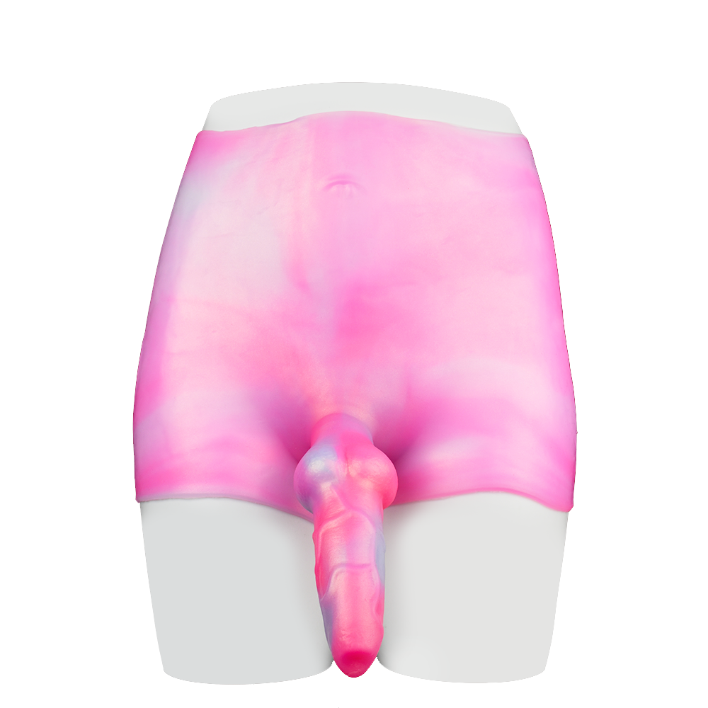 7 Inch Pink Silicone Knot Dog Dildo Pants