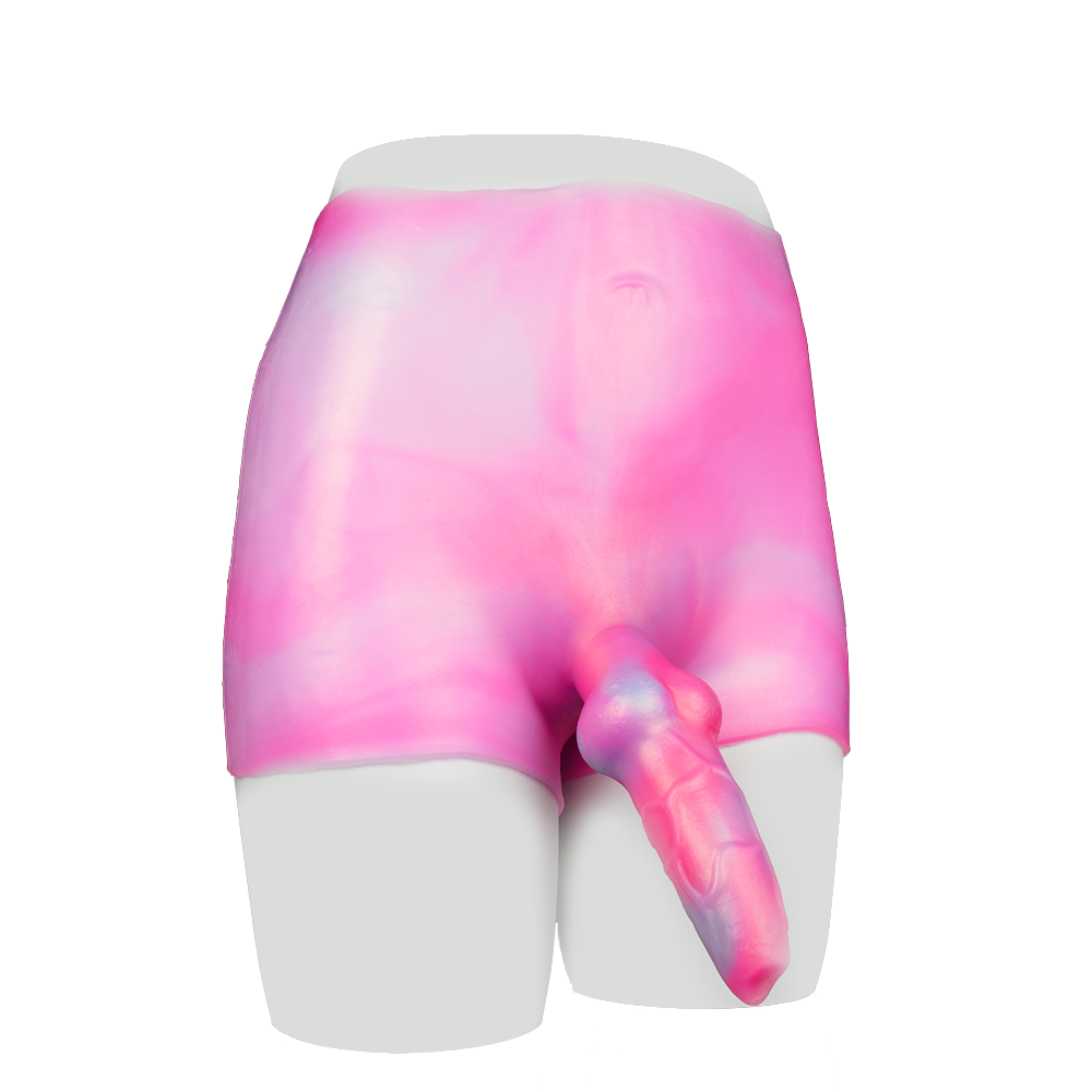 7 Inch Pink Silicone Knot Dog Dildo Pants