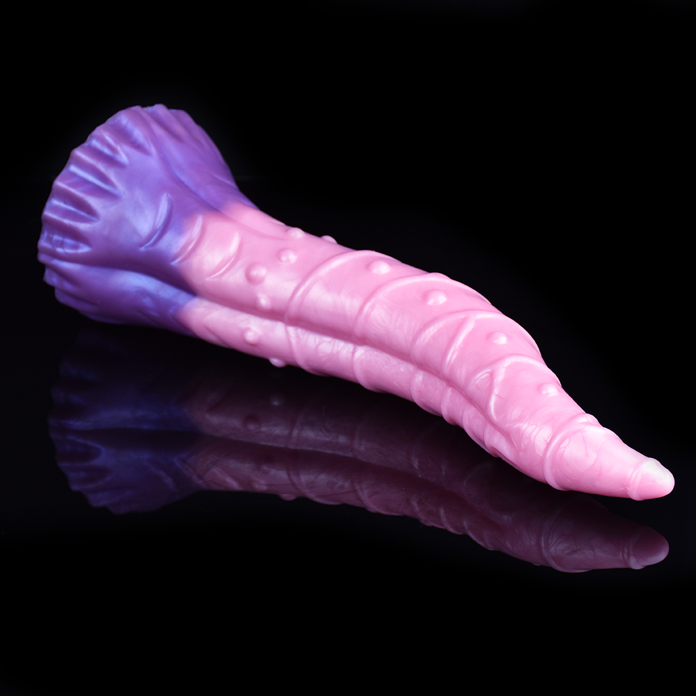 11 Inch Gradient Tail Suction Tongue Fantasy Dildo