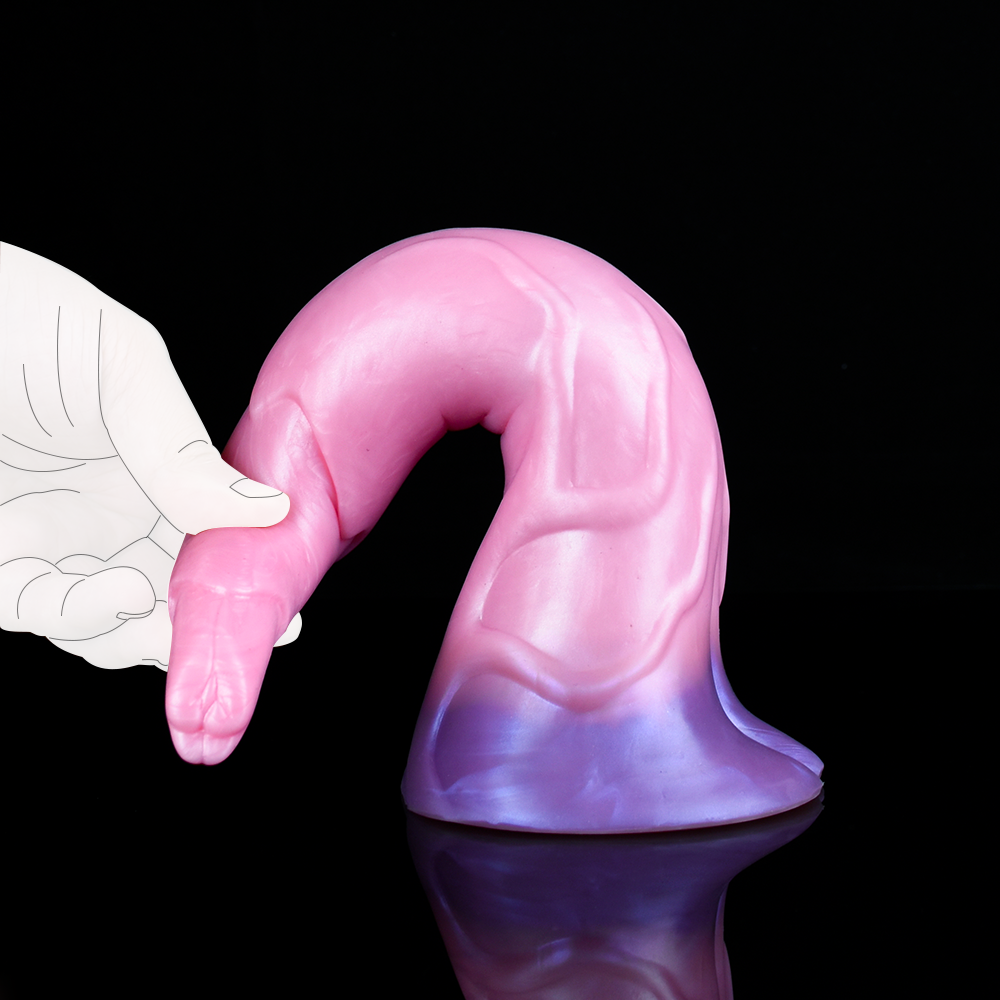11 Inch Texture Monster Fantasy Curved Dildo