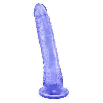 8 Inch Slim Blue Anal Jelly Dildo