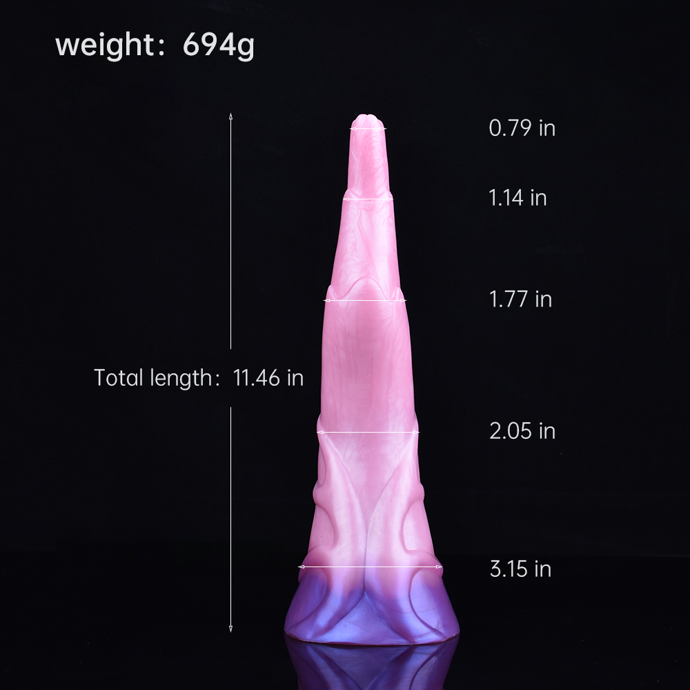 11 Inch Texture Monster Fantasy Curved Dildo