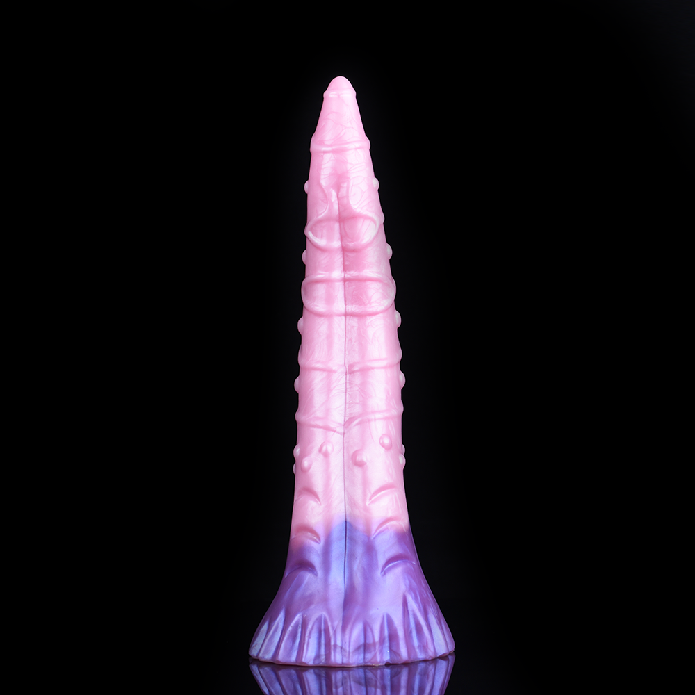 11 Inch Gradient Tail Suction Tongue Fantasy Dildo