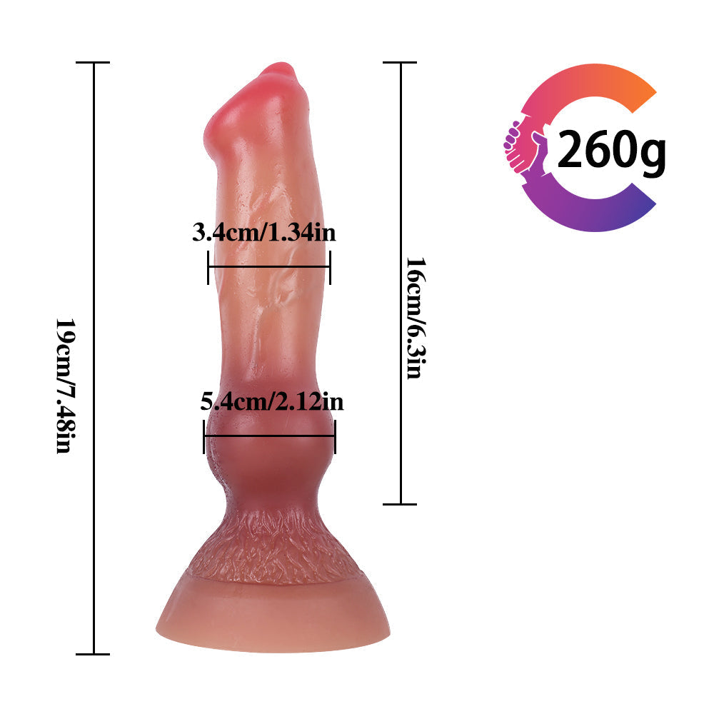 7 Inch Ultra Realistic Silicone Dog Dildo
