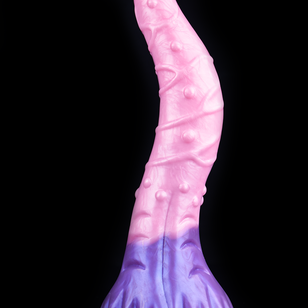 11 Inch Gradient Tail Suction Tongue Fantasy Dildo