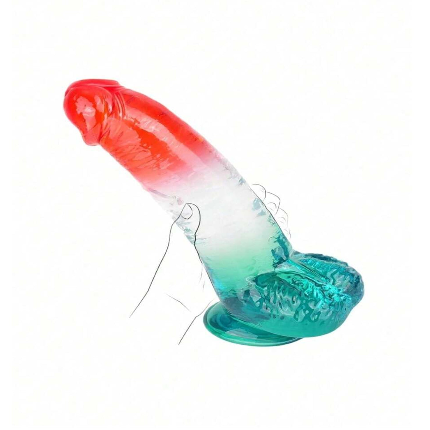 9 Inch Colorful Jelly Big Dildo
