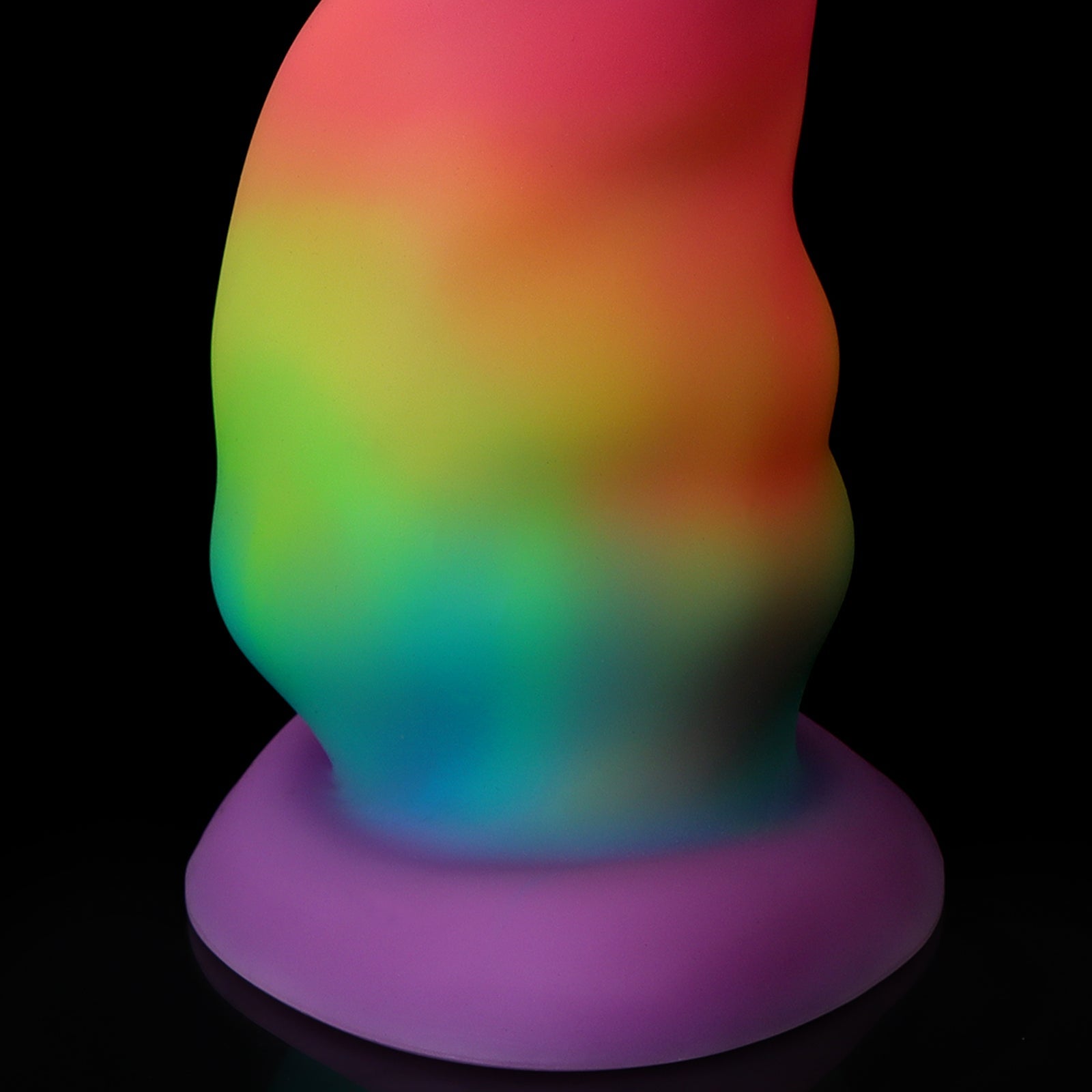 Rainbow Luminous Large Silicone Butt Plug