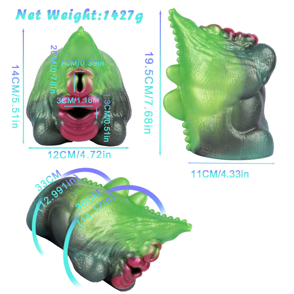 Green Silicone Fantasy Dragon Pocket Pussy