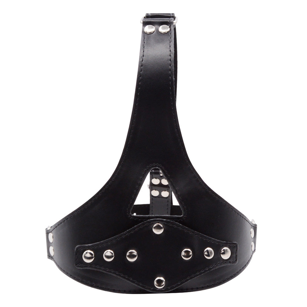 Black Leather Detachable Dildo Gag