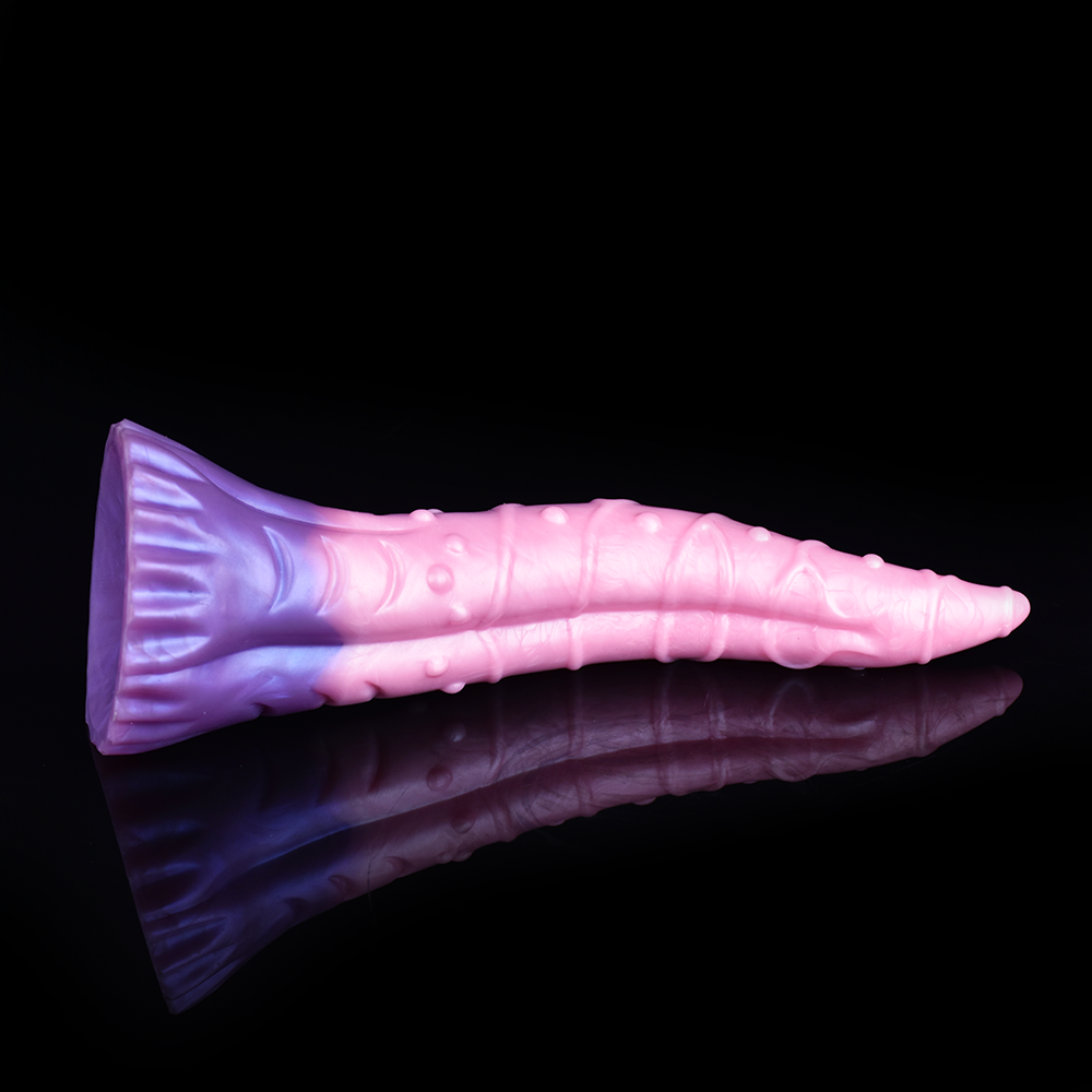 11 Inch Gradient Tail Suction Tongue Fantasy Dildo