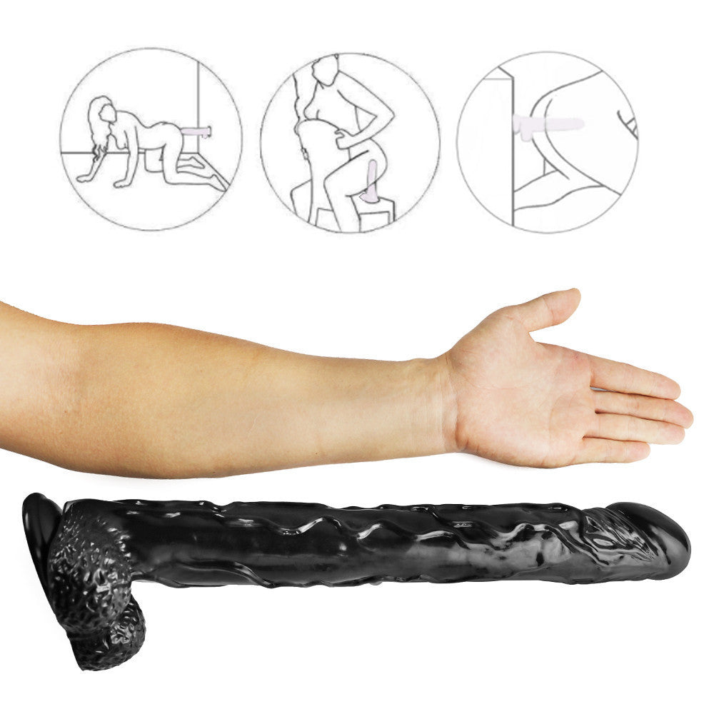 Black Mamba Dildo Realistic Extra Long 16 Inch
